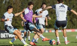 La Scaloneta realizó su primera práctica en Ezeiza