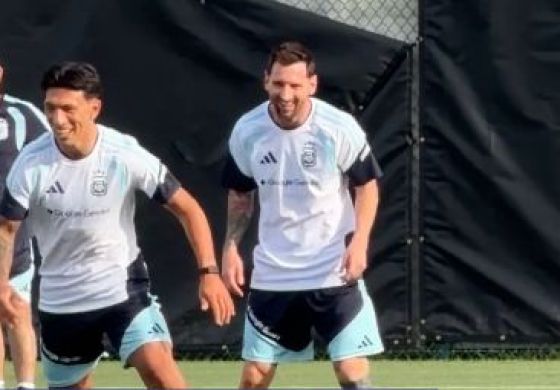 Messi participó de la práctica de la Selección Argentina en Kansas